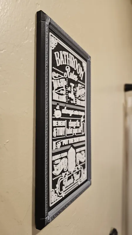 Decorative Craft Sign - 3D printed home decor sign